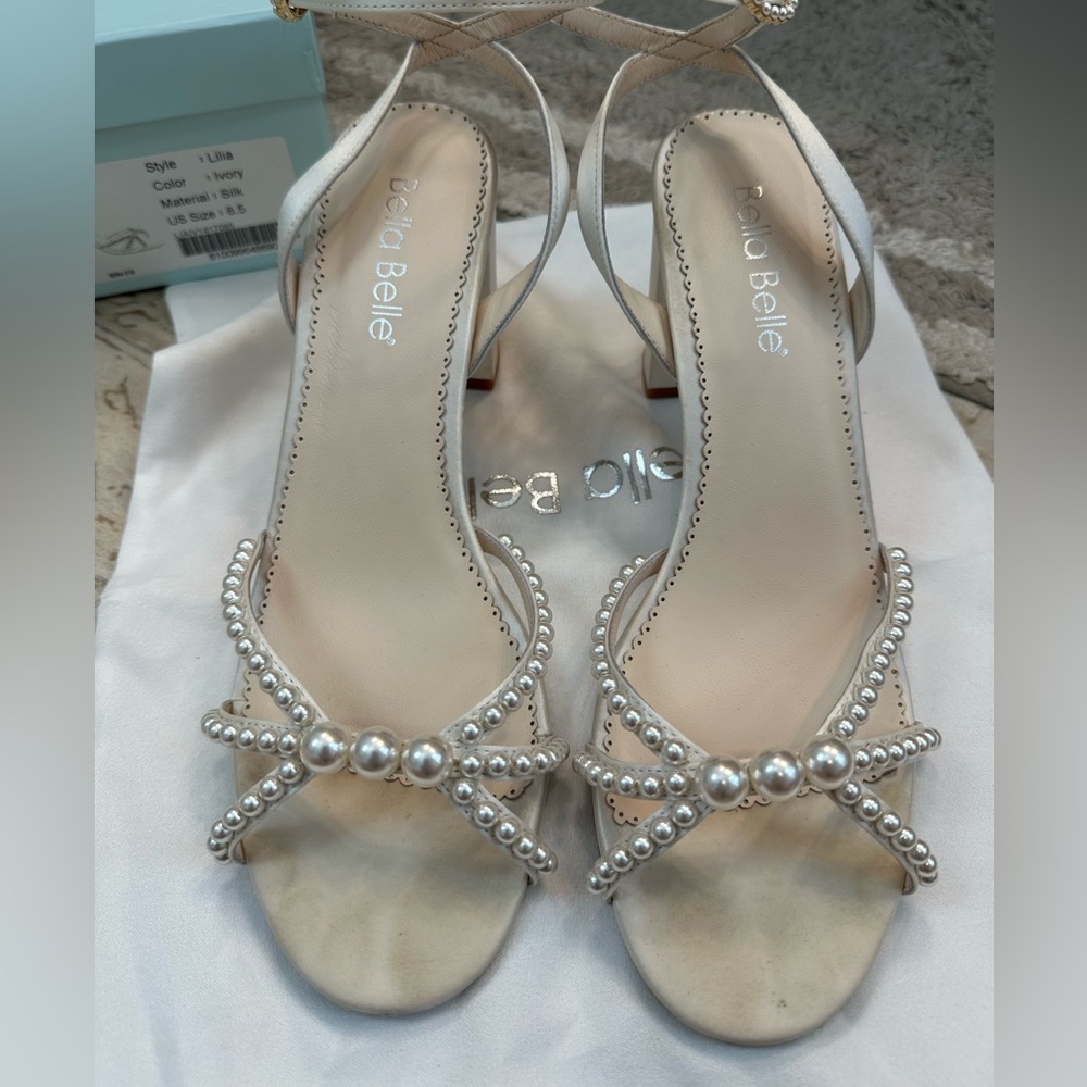 Bella Belle 3-Inch Pearl Block Heels